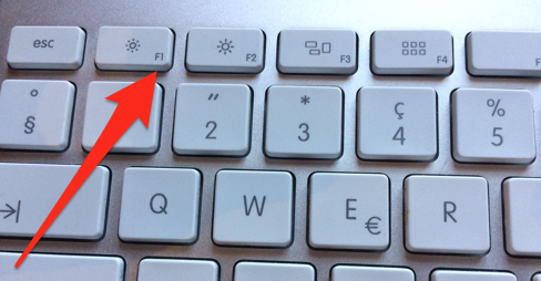 Function keys on a keyboard